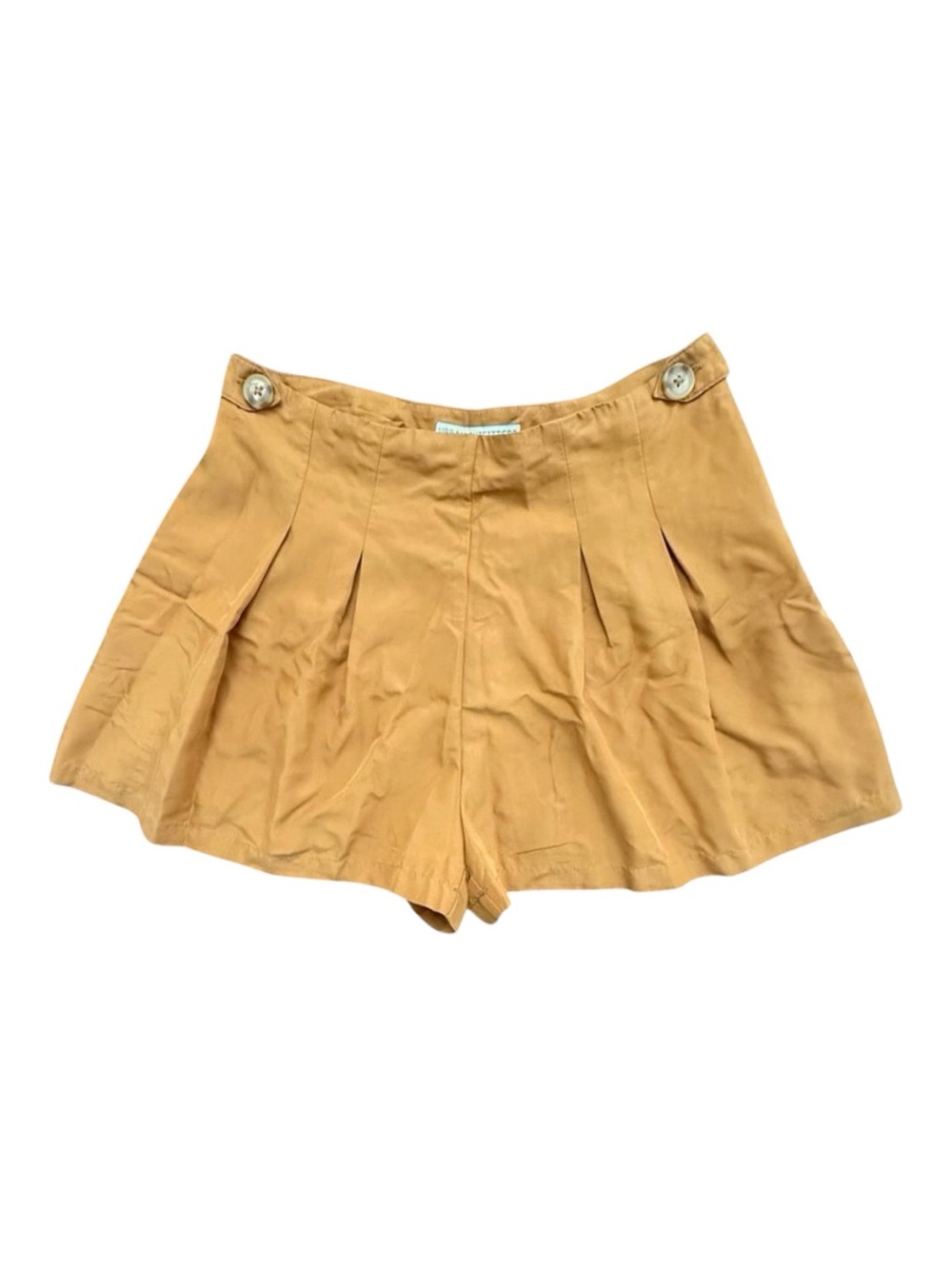 Urban Outfitters Utopia Pleated Shorts Mustard Yellow High Waisted Retro 2